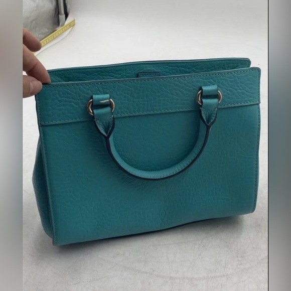 Kate Spade Turquoise Satchel with Geometric Cutouts nwot - Picture 2 of 8